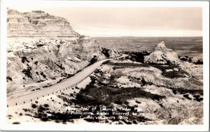 RPPC Highway 40 Through Cedar Pass, South Dakota Vintage Postcard O27