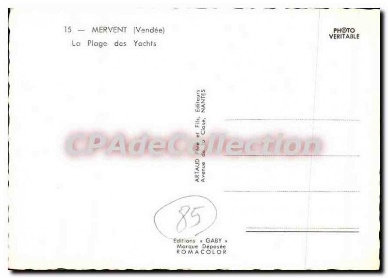 Postcard Old Mervent The Beach Yachts