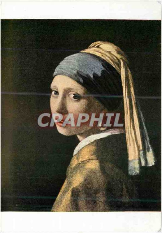 Postcard Modern School Dutch Royal Museum Jan van der Meer Young Girl in Turban