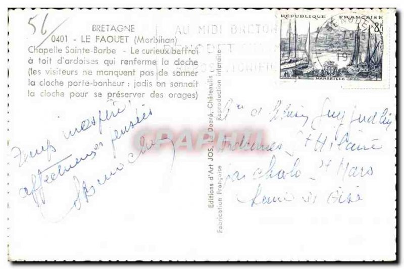 Old Postcard Brittany Le Faouet (Morbihan) Chapella Sainte Barbe The curious ...