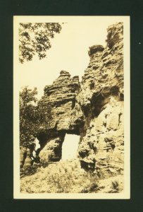 Cave Rock Near Tomah Wis. Wisconsin Postcard ©A.E. Luckenbill RPPC