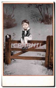 Old Postcard Fantasy Illustrator Child Fred Spurgin