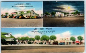 CLOVIS, New Mexico NM   Roadside LA VISTA MOTEL 1957  Curry County Postcard