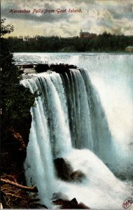 Vtg 1900s Horseshoe Falls Goat Island Niagara Fall New York NY Postcard