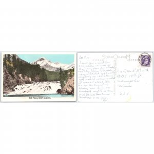 Postcard Bow Falls Banff Alberta Scenic View Canada