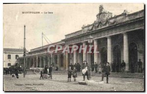 Old Postcard MONTPELLIER La Gare