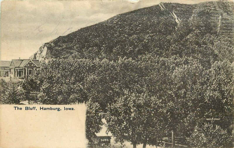 Vintage Postcard; The Bluff, Hamburg IA Fremont County Wheelock c1907