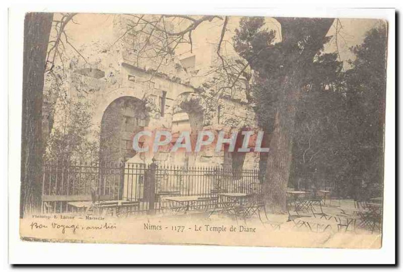 Nimes Old Postcard The temple reveille