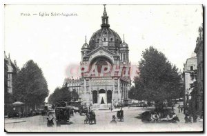 Postcard Old Paris Eglise Saint Augustine