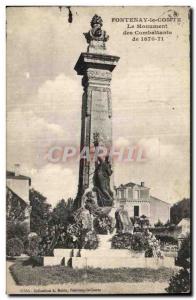 Old Postcard Fontenay le Comte Monument Fighters