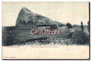 Old Postcard Gibraltar The Rock From Neutral Ground