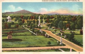 Vintage Postcard 1920's View of Hancock Avenue Looking South Gettysburg Penn. PA