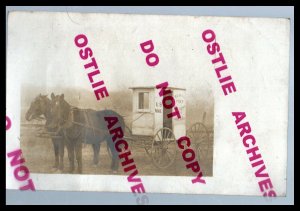 Agency IOWA RPPC 1907 RFD DELIVERY WAGON Mail Mailman USPS nr Ottumwa Fairfield