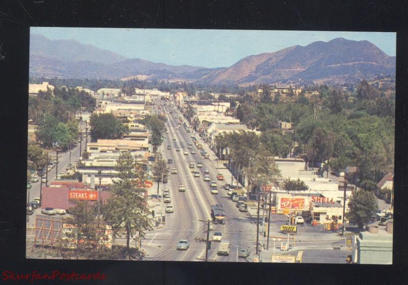 VENTURA CALIFORNIA STUDIO CITY BIRDSEYE VIEW VINTAGE POSTCARD HIGHWAY 101