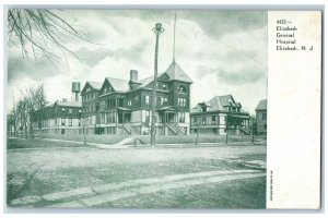 c1905 Elizabeth General Hospital Building Street Corner New Jersey NJ Postcard