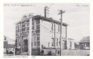 Inglewood Taranaki Post Office in 1905 New Zealand Postcard