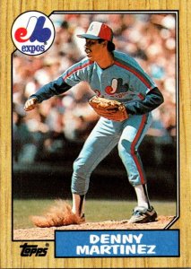 1987 Topps Baseball Card Denny Martinez Pitcher Montreal Expos sun0714