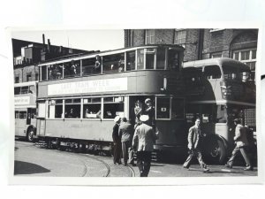 Original Vintage Glossy Photo London Transport Tram Last Tram Week July 1952