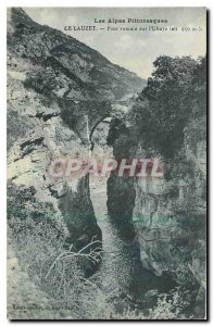 Old Postcard The scenic Alps Le Lauzet Ubaye Roman Bridge