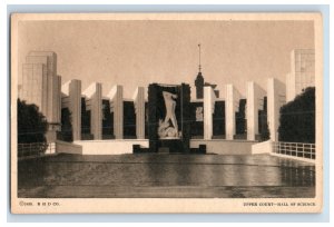 1933 World's Fair Hall Of Science Upper Court Postcard F86E