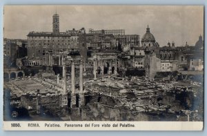 Roma Lazio Italy Postcard Panorama of the Forum from Palatine c1910 RPPC Photo