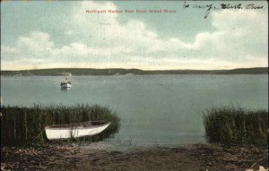Northport Long Island New York NY From Duck Island Shore 1940s Postcard
