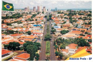 Postcard Brasil turistico Ribeirao Preto SP aerial panorama