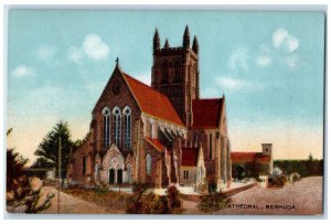 c1910 The Cathedral Bermuda British Overseas Territory Antique Postcard 