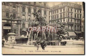 Postcard Old Lyon Fontaine Bartholdi