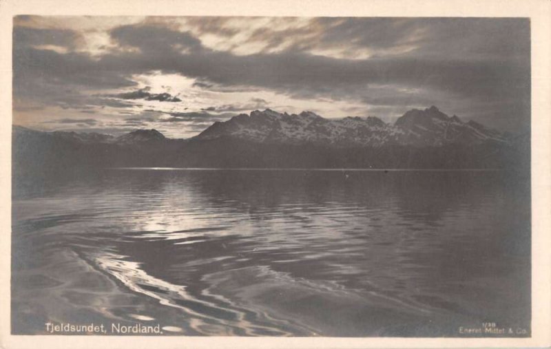 Norland Norway Tjeldsundet Scenic View Real Photo Postcard AA15274