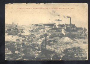 BUTTE MONTANA PANORAMIC VIEW OF THE RICHEST HILL IN THE WORLD POSTCARD