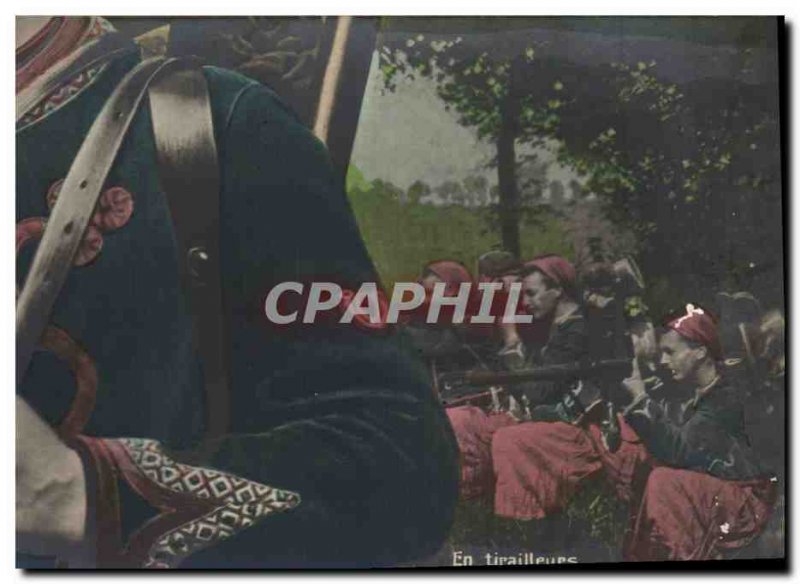 Old Postcard Puzzle Army sharpshooters In Zouaves