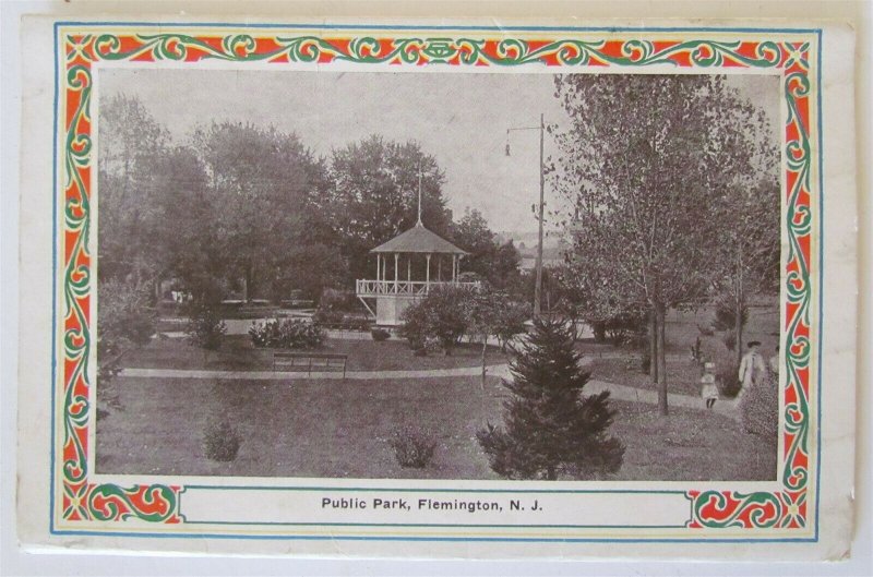 FLEMINGTON NJ POSTCARD FOLDER antique 