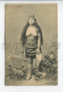 432769 Singapore Semi-Nude native Dyak Woman Vintage postcard