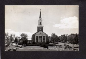 ME Colby College WATERVILLE MAINE RPPC Real Photo PC Postcard