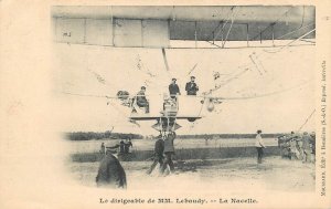 Aviation airship Zeppelin MM. LEBAUDY nacelle France 1900s postcard