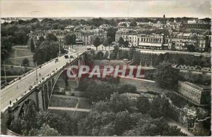 Postcard Modern Luxembourg Adolphe Bridge and partial view of the City