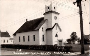 Real Photo Postcard Emmanuel's Lutheran Church in Belgrade, Minnesota