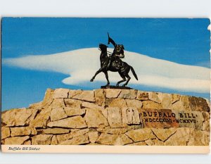Postcard Buffalo Bill Statue, Cody, Wyoming