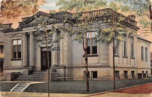 Public Library Bluffton IN USA Postcard