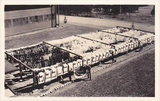 Idaho Farragut Naval Training Center Company Clothesline Real Photo RPPC