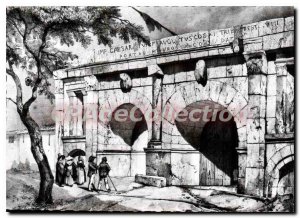 Nimes old muse of Modern Postcard the door of Augustus in 1833 drawing Dauzat...