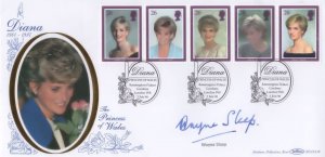 Wayne Sleep Princess Diana Hand Signed Benham FDC First Day Cover