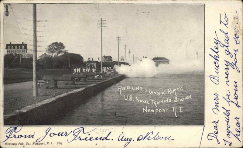 Newport Rhode Island RI U.S. Naval Training Station c1905 Vintage Postcard