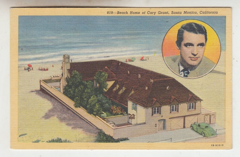 P2358,  vintage postcard beach home of cary grant santa monica calif unused