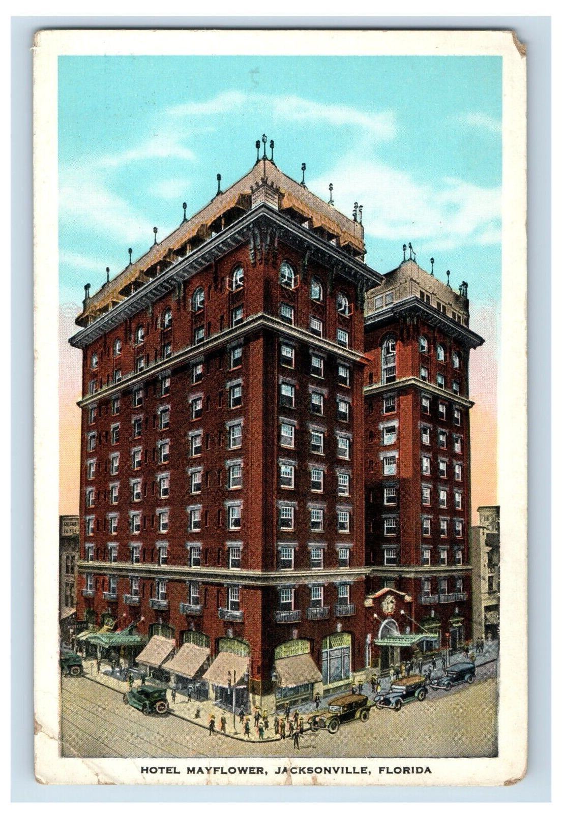 Vintage Hotel Mayflower Jacksonville, Fla. Postcard F93S United