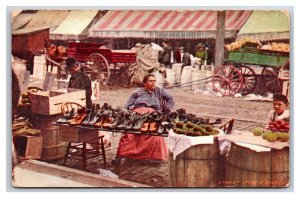 Street Store Shoe Vendor in Ghetto Chicago Illinois IL 1909 DB Postcard Y5