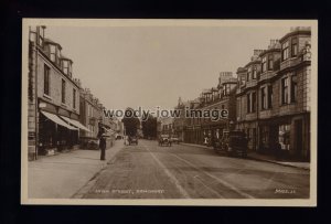 TQ3900 - Scotland - Shops & Automobiles on High St. Banchory c1920c - postcard