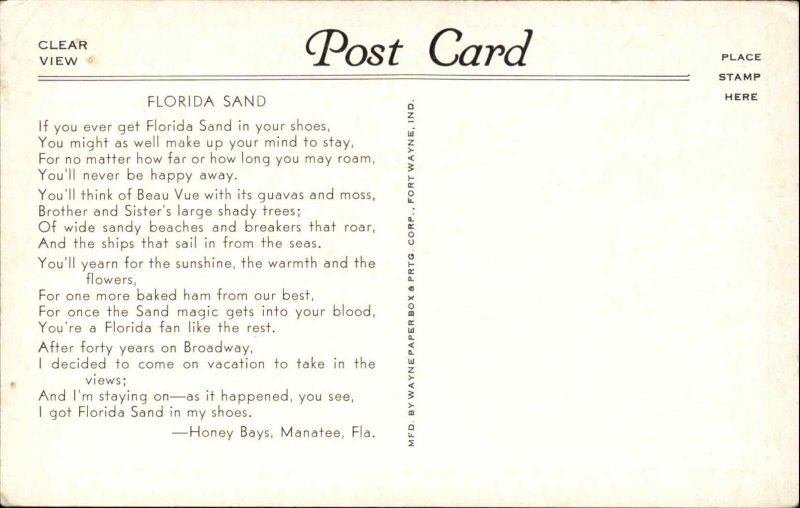 Bradenton FL Bay's Beau Grocery Store Postcard