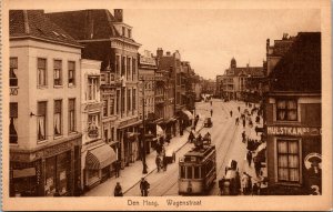 Vtg 1910s Wagenstraat Street View The Hague Den Haag Netherlands Postcard